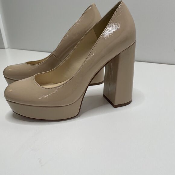 Jessica Simpson Platform DYLEXI Beige Square Heel Round Toe Formal Career 7.5M - Picture 2 of 13